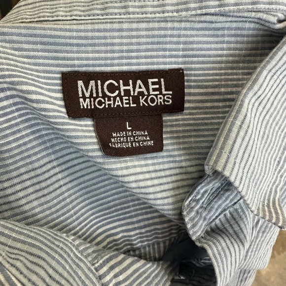 Michael Michael Kors Striped Button Front Shirt - Picture 2 of 3